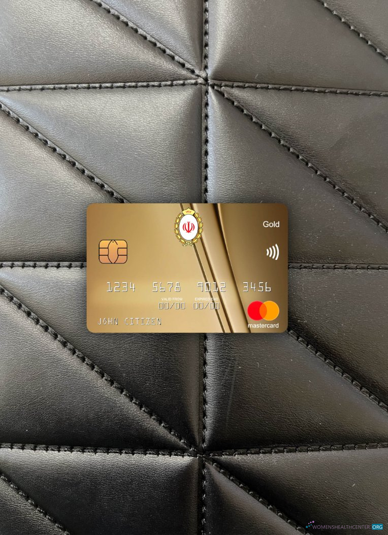 Download Iran Melli Bank mastercard gold photolook front Photoshop template